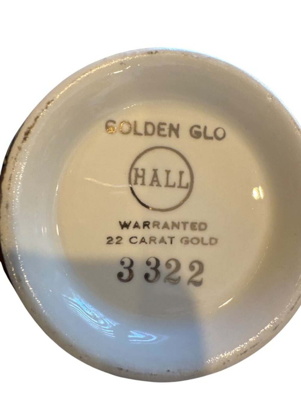Hall Golden Glo 22K Gold Coffee Tea Set 22K Gold USA Teapot Creamer Sugar MCM - Picture 5 of 16